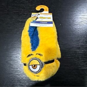 NWT Minions X Primark Slipper Socks/ Footlet Boys Age 2-3 USA 6.5-9